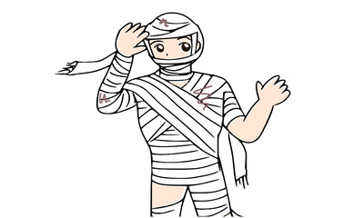 ハロウィンのミイラ男