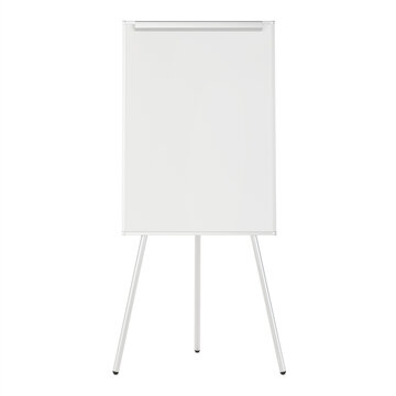 White blank flipchart. 3D illustration.