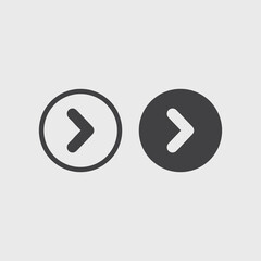Move to next icon isolated on circle button