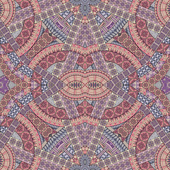 Vector abstract ethnic hand drawn seamless pattern