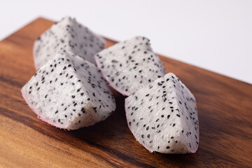 Dragon fruit on white background