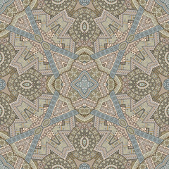 Vector abstract ethnic hand drawn seamless pattern