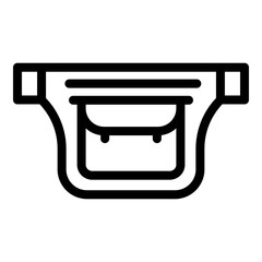 Hipster waist bag icon. Outline hipster waist bag vector icon for web design isolated on white background