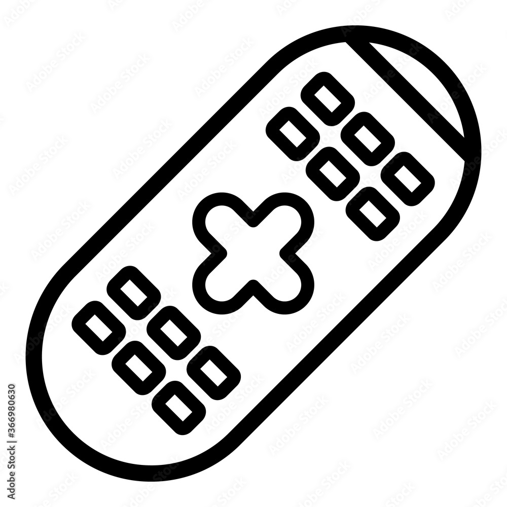 Poster remote control icon. outline remote control vector icon for web design isolated on white background
