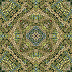 Vector abstract ethnic hand drawn seamless pattern