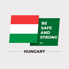 National flag icon with encouraging message isolated on light grey background : Vector Illustration