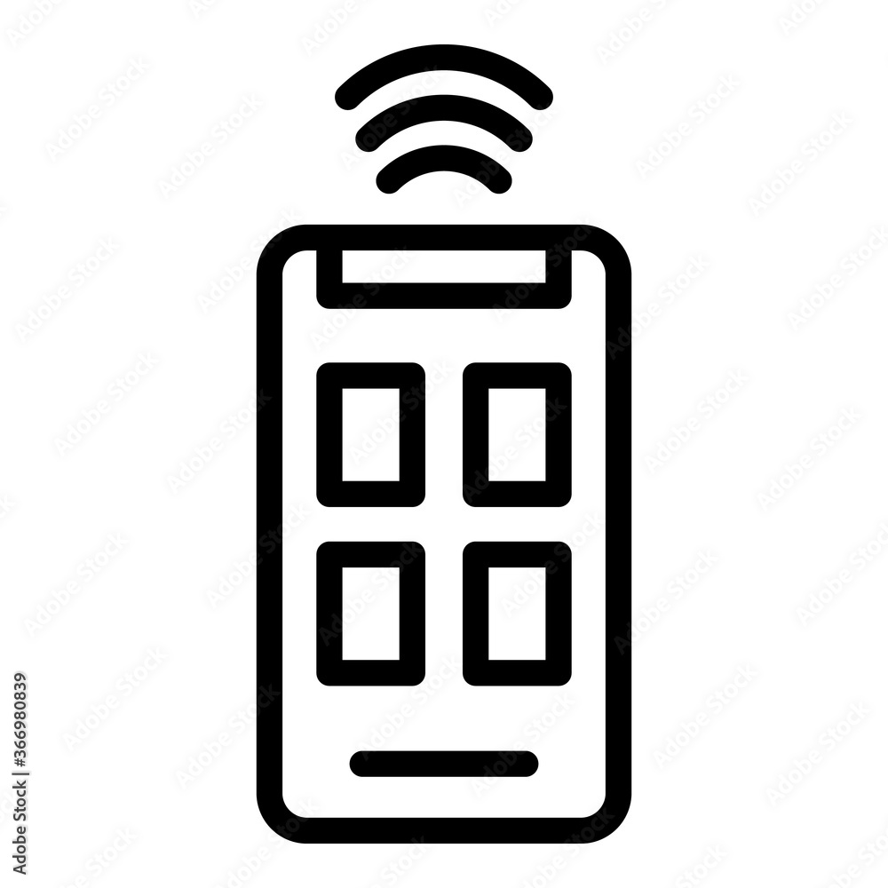 Poster smartphone remote control icon. outline smartphone remote control vector icon for web design isolate