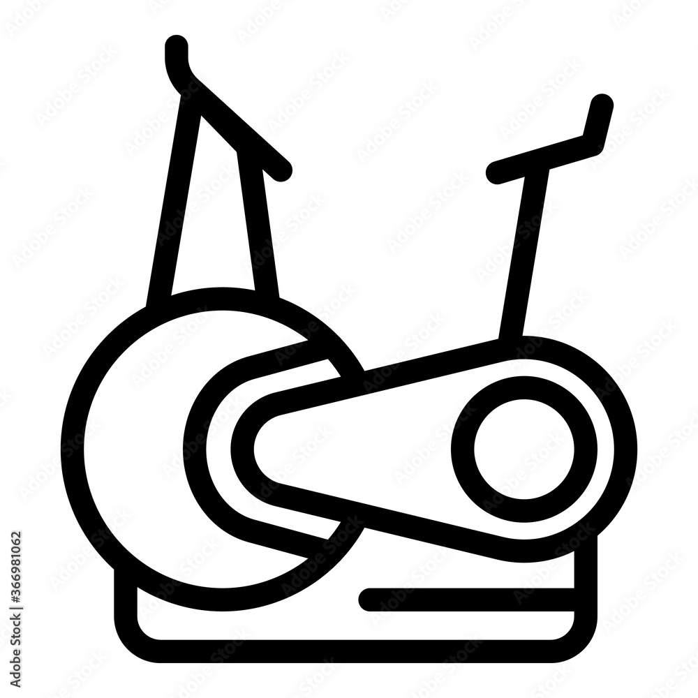 Poster activity exercise bike icon. outline activity exercise bike vector icon for web design isolated on w