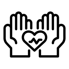 Obraz premium Keep workout heart rate normal icon. Outline keep workout heart rate normal vector icon for web design isolated on white background