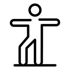 Senior morning exercise icon. Outline senior morning exercise vector icon for web design isolated on white background