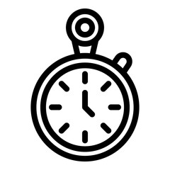 Workout senior stopwatch icon. Outline workout senior stopwatch vector icon for web design isolated on white background