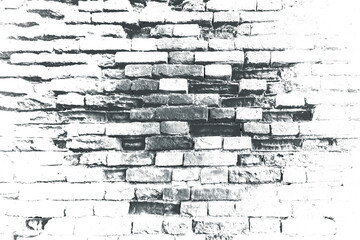 Abstract black and white brick wall background