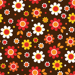 seamless mod floral vector pattern