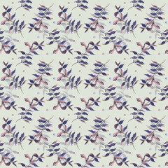 Seamless pattern. Floral print on a gray background is ideal for textiles, printing, utensils and decor items.
