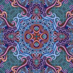 Vector abstract ethnic hand drawn seamless pattern