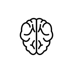 Brain line art vector icon for app and website