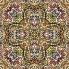 Vector ethnic hand drawn seamless pattern