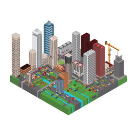 isometric city vector