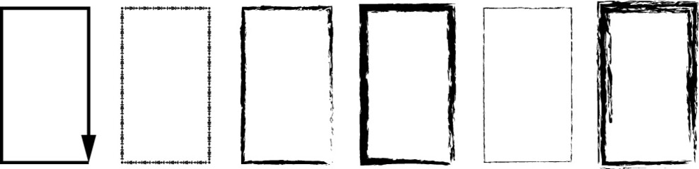 Grunge frame collecton. Grounge border set. Vector