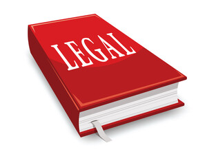 legal red book, vector illustration 