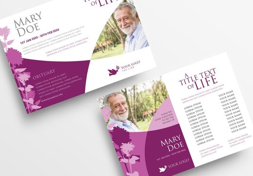 Modern Funeral Care Flyer for Charity Hospice