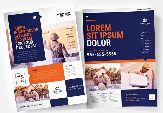 Poster Layout for Construction Company