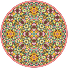 Vector abstract mosaic hand drawn mandala