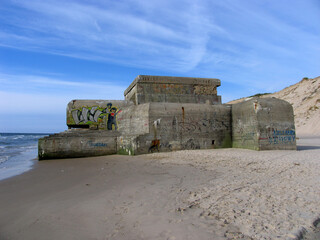 Bunker of the Atlantic Wall in Løkken, Jutland, Denmark
