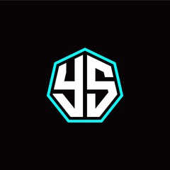 Y S initials modern polygon logo template