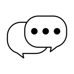 speech bubbles icon, line style