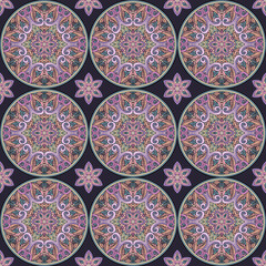 Vector ethnic hand drawn seamless pattern