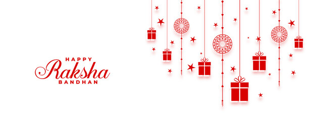 happy raksha bandhan indian festival wide banner design