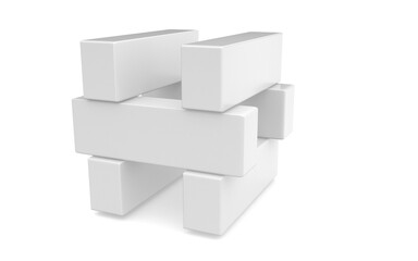 3D box on white background