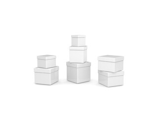 3D box on white background