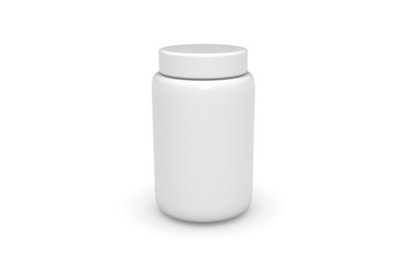 3d  cream container on white background