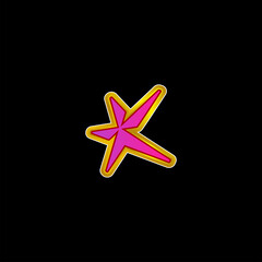 Obraz premium Modern 3D star logo icon