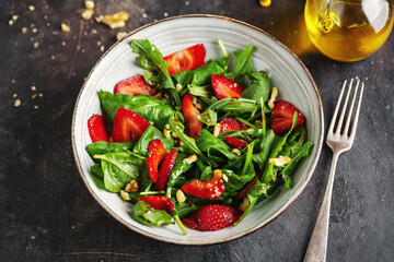 Appetizing freshmade summer salad in bowl