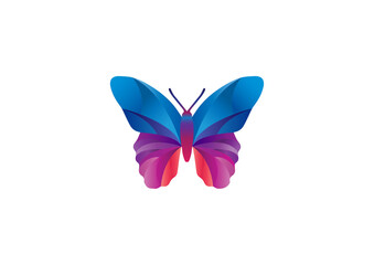 Obraz na płótnie Canvas blue butterfly isolated on white background