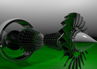 Turbine for jet 3d model