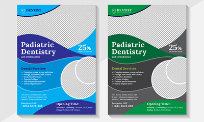 Corporate medical flyer, medical, vector flyer template design, blue color vector flyer template, other, white flyer template