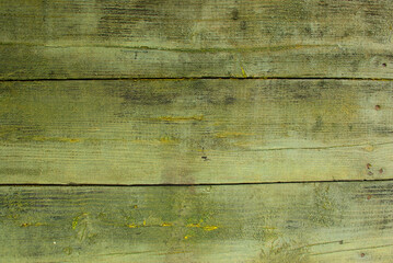 Old tumbledown weathered wood boards background with several cracks, shabby rustic gray barn timbered siding aged withered faded flooring surface. Obsolete wall blank abstract rustic rundown texture. 
