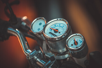 speedometer on a black background