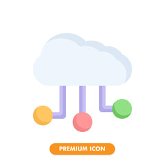 cloud network icon pack isolated on white background. for your web site design, logo, app, UI. Vector graphics illustration and editable stroke. EPS 10.