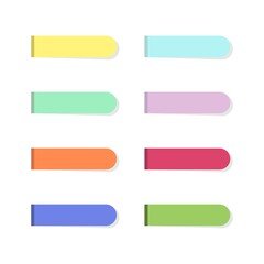 Fototapeta premium Strips sticky notes in flat style isolated