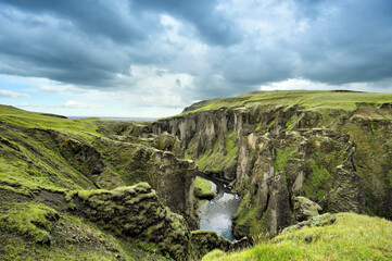 canyon Fjadrargljufur, Iceland