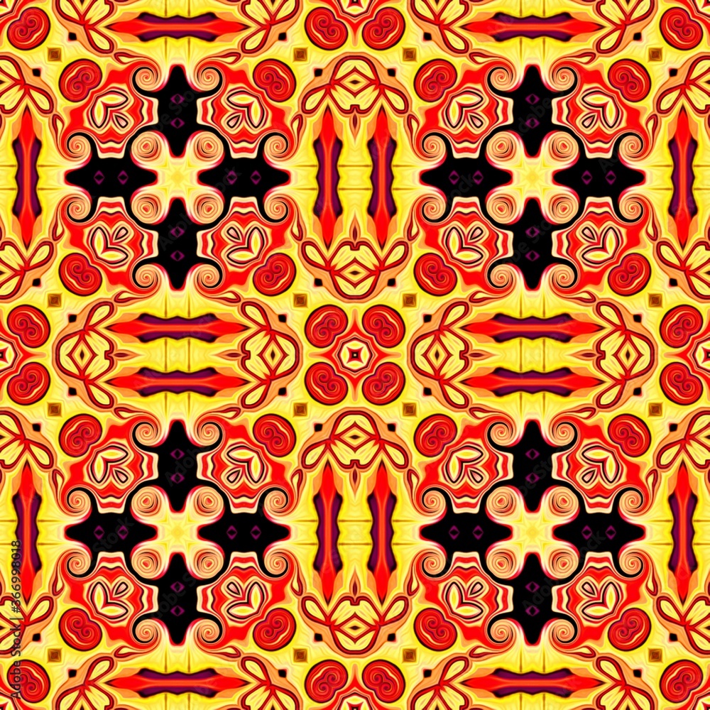 Poster abstract decorative multicolor texture kaleidoscopic pattern computer generated fractal design.
