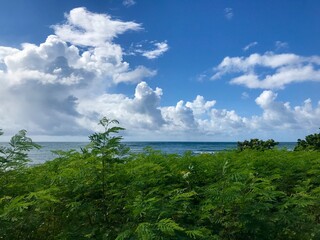 Obraz na płótnie Canvas Dreamlike scenery of the Caribbean sea at Playa Ancon in Cuba: Hidden travel destination with blue sky and a coastline with a white sandy beach