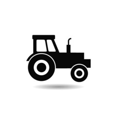 Tractor icon with shadow