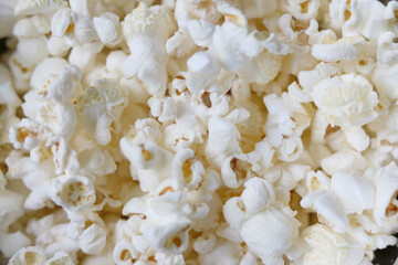 Popcorn closeup macro view