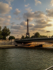Fototapeta na wymiar Eiffel Tower in Paris, France.